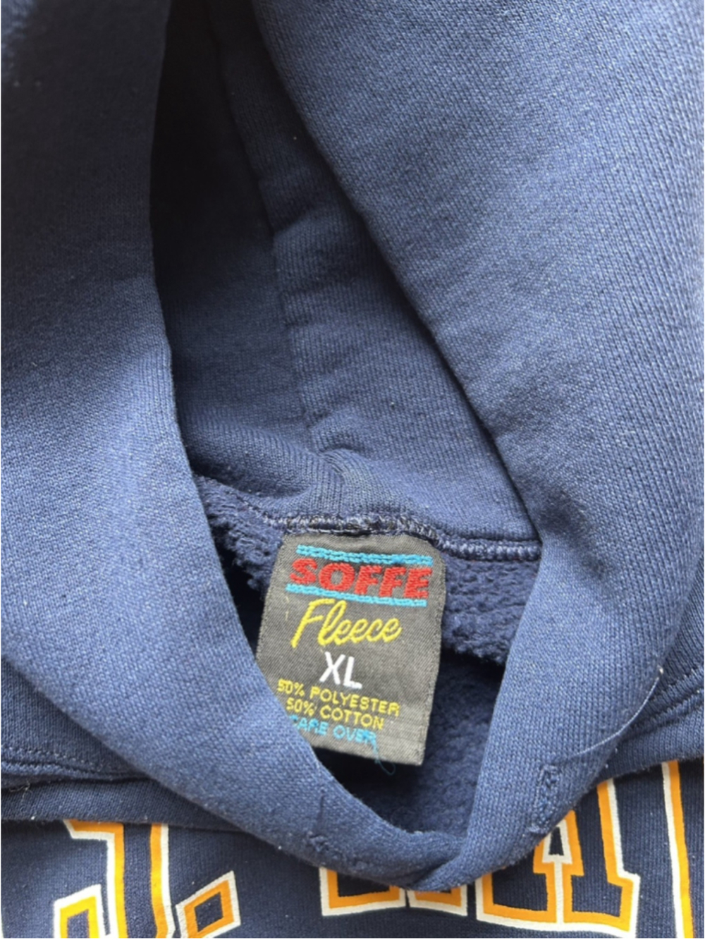 Vintage US Navy Hoodie Mens XL Blue Navy Military 90s - Picture 4 of 6